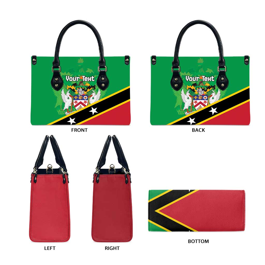 Personalized Saint Kitts And Nevis Leather Bag Country Above Self - Wonder Print Shop