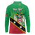 Personalized Saint Kitts And Nevis Long Sleeve Polo Shirt Country Above Self - Wonder Print Shop