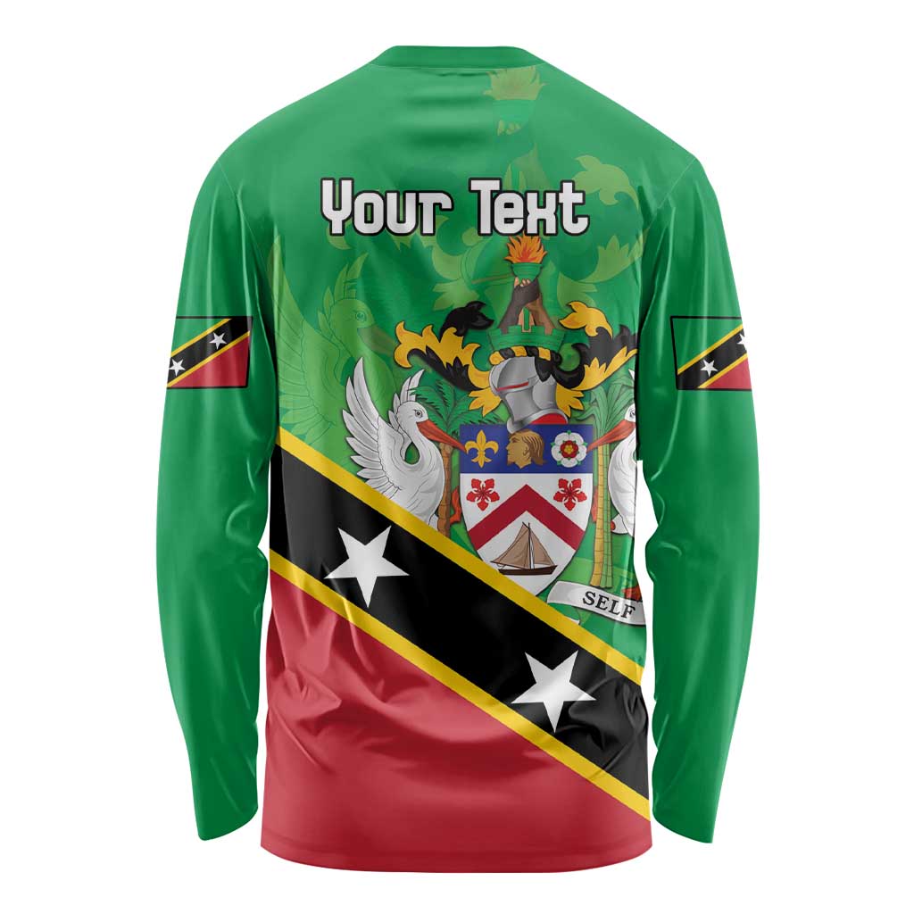 Personalized Saint Kitts And Nevis Long Sleeve Shirt Country Above Self - Wonder Print Shop