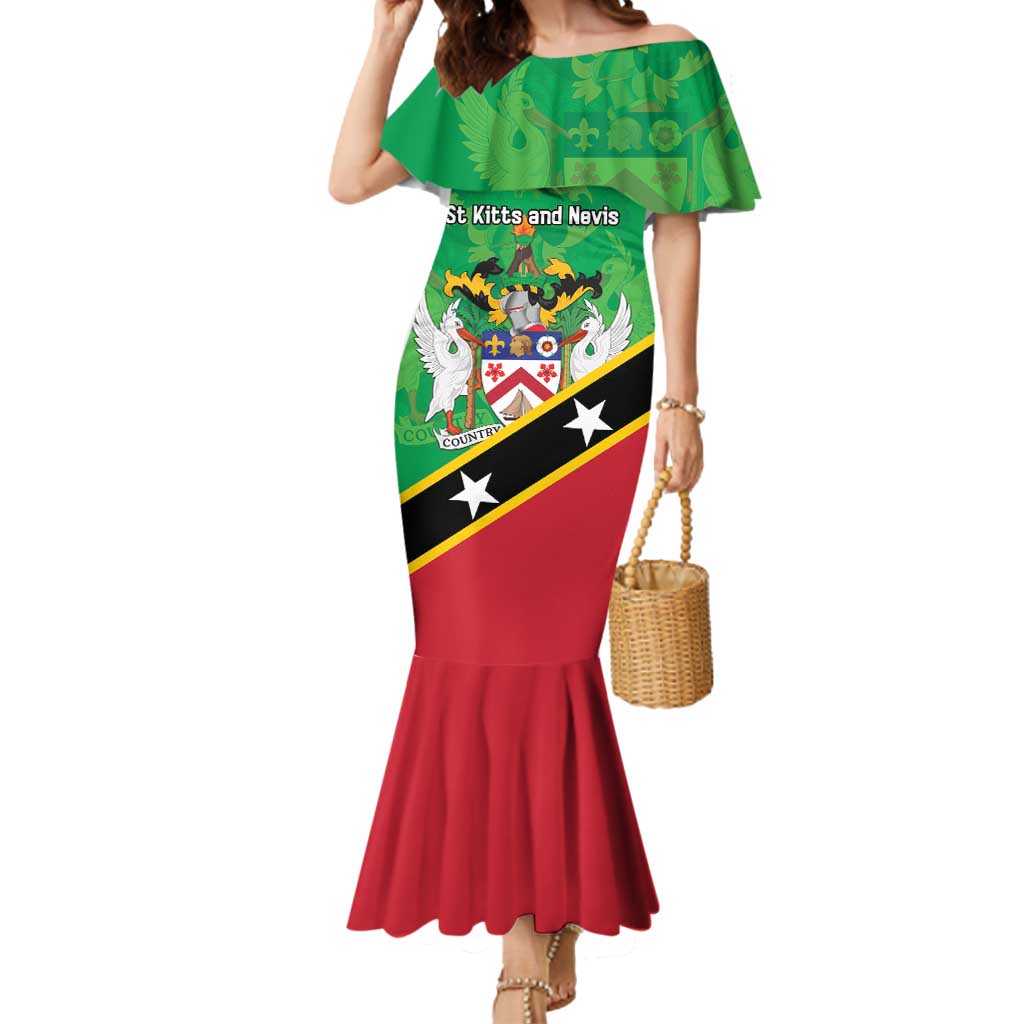 Personalized Saint Kitts And Nevis Mermaid Dress Country Above Self - Wonder Print Shop