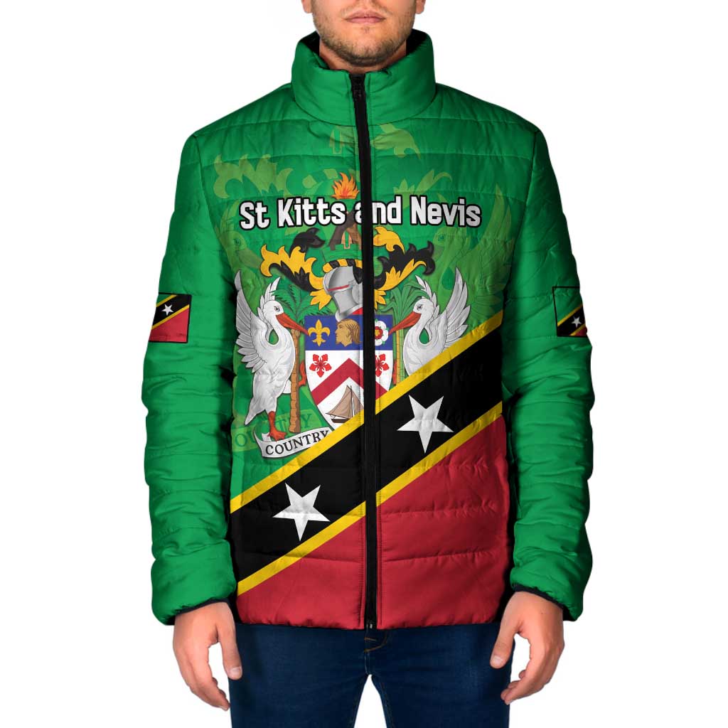 Personalized Saint Kitts And Nevis Padded Jacket Country Above Self - Wonder Print Shop