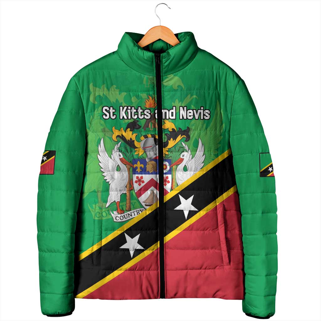 Personalized Saint Kitts And Nevis Padded Jacket Country Above Self - Wonder Print Shop