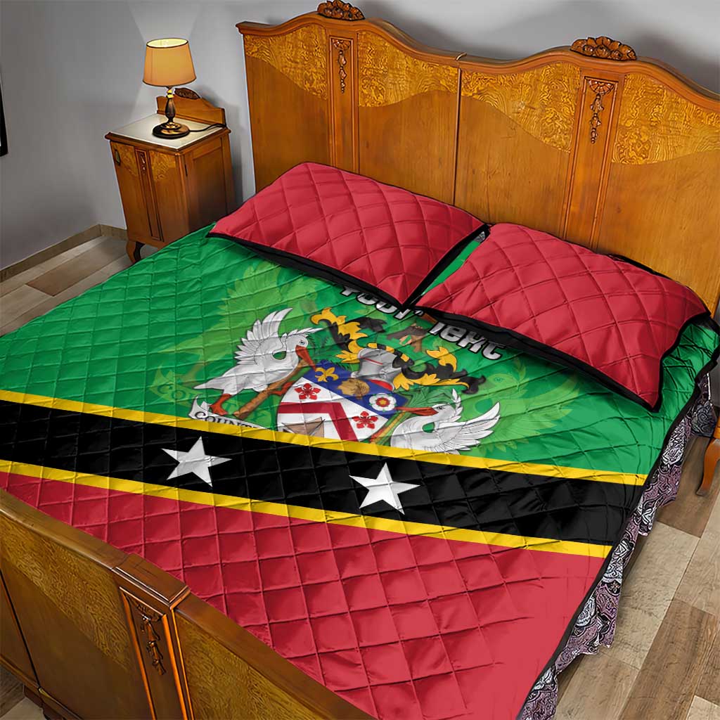 Personalized Saint Kitts And Nevis Quilt Bed Set Country Above Self - Wonder Print Shop