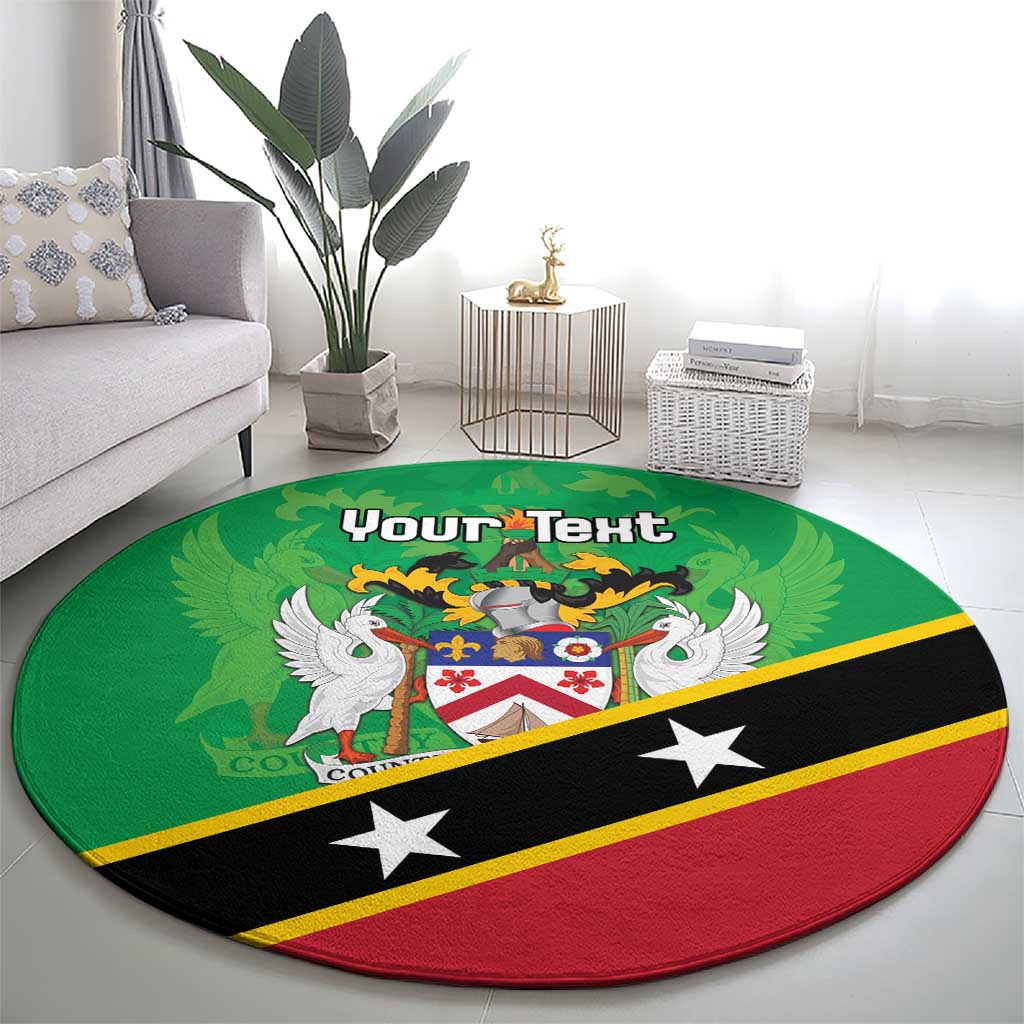 Personalized Saint Kitts And Nevis Round Carpet Country Above Self - Wonder Print Shop