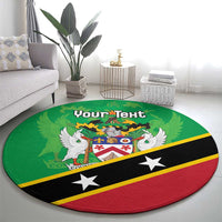 Personalized Saint Kitts And Nevis Round Carpet Country Above Self - Wonder Print Shop