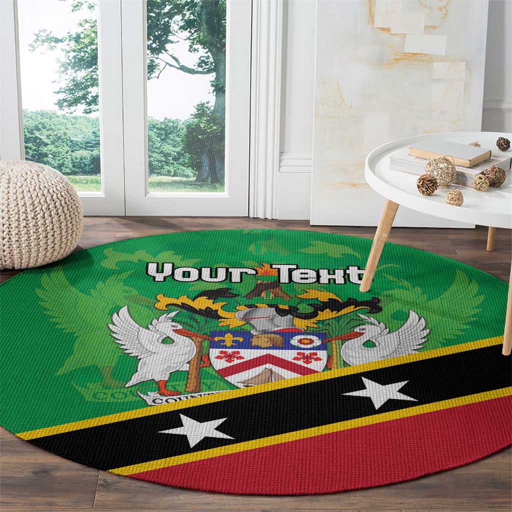 Personalized Saint Kitts And Nevis Round Carpet Country Above Self - Wonder Print Shop