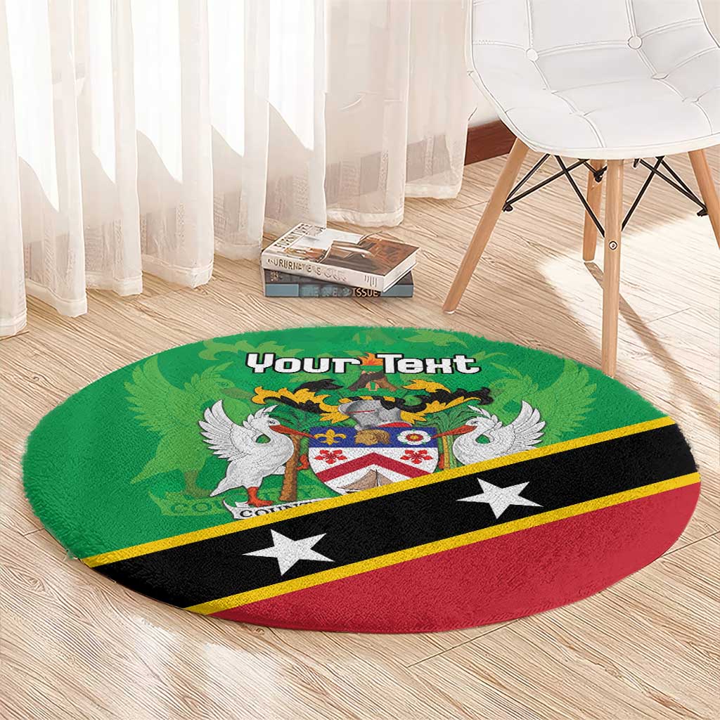 Personalized Saint Kitts And Nevis Round Carpet Country Above Self - Wonder Print Shop