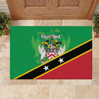 Personalized Saint Kitts And Nevis Rubber Doormat Country Above Self - Wonder Print Shop