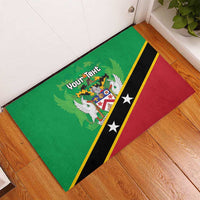Personalized Saint Kitts And Nevis Rubber Doormat Country Above Self - Wonder Print Shop