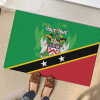 Personalized Saint Kitts And Nevis Rubber Doormat Country Above Self - Wonder Print Shop