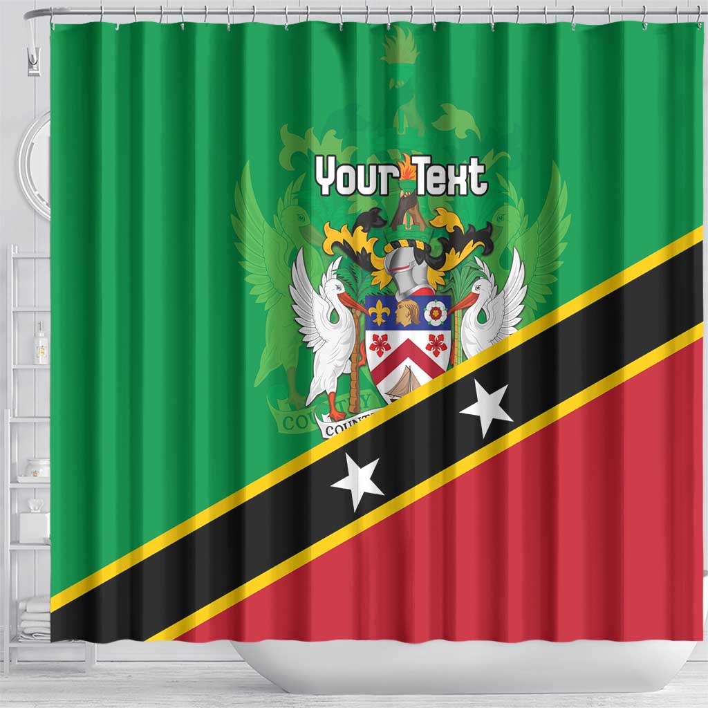 Personalized Saint Kitts And Nevis Shower Curtain Country Above Self - Wonder Print Shop