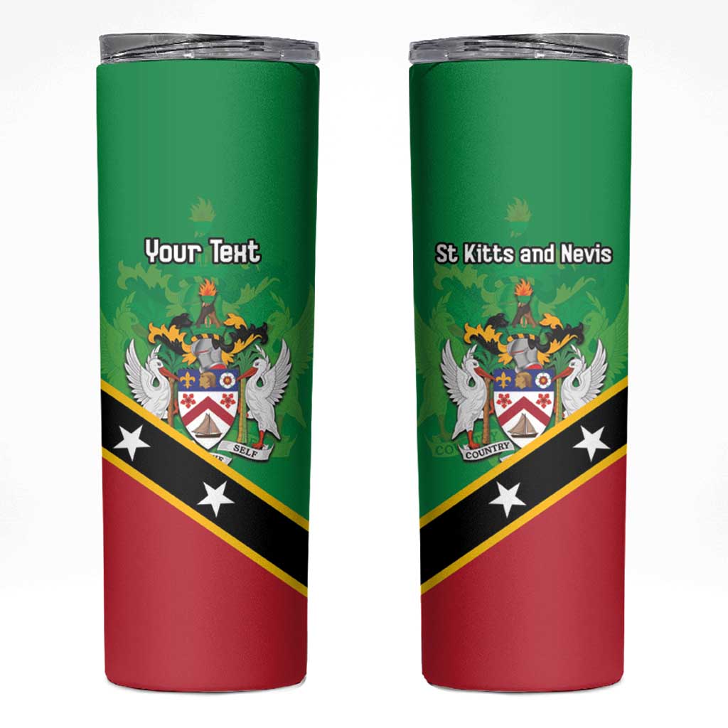 Personalized Saint Kitts And Nevis Skinny Tumbler Country Above Self - Wonder Print Shop