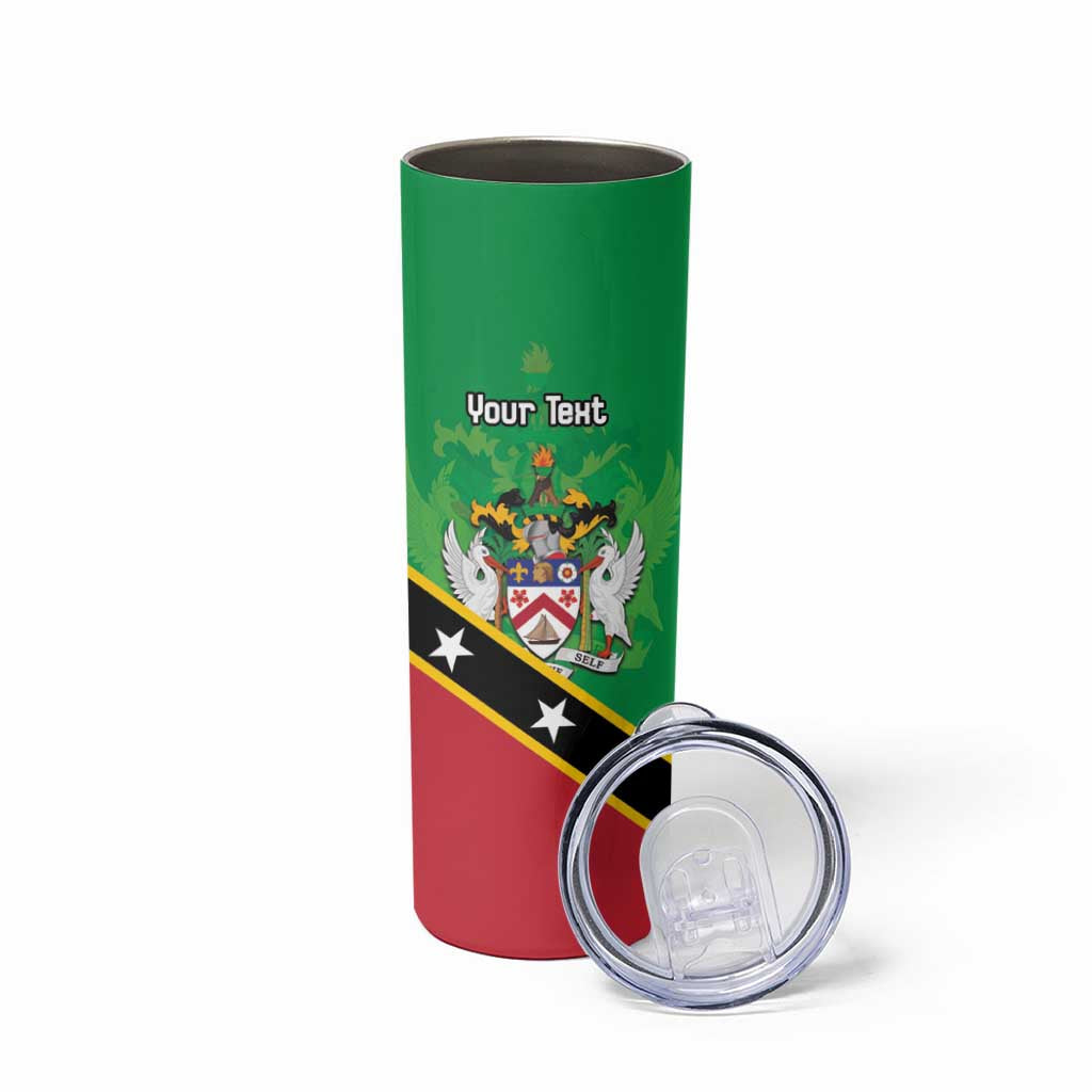 Personalized Saint Kitts And Nevis Skinny Tumbler Country Above Self - Wonder Print Shop
