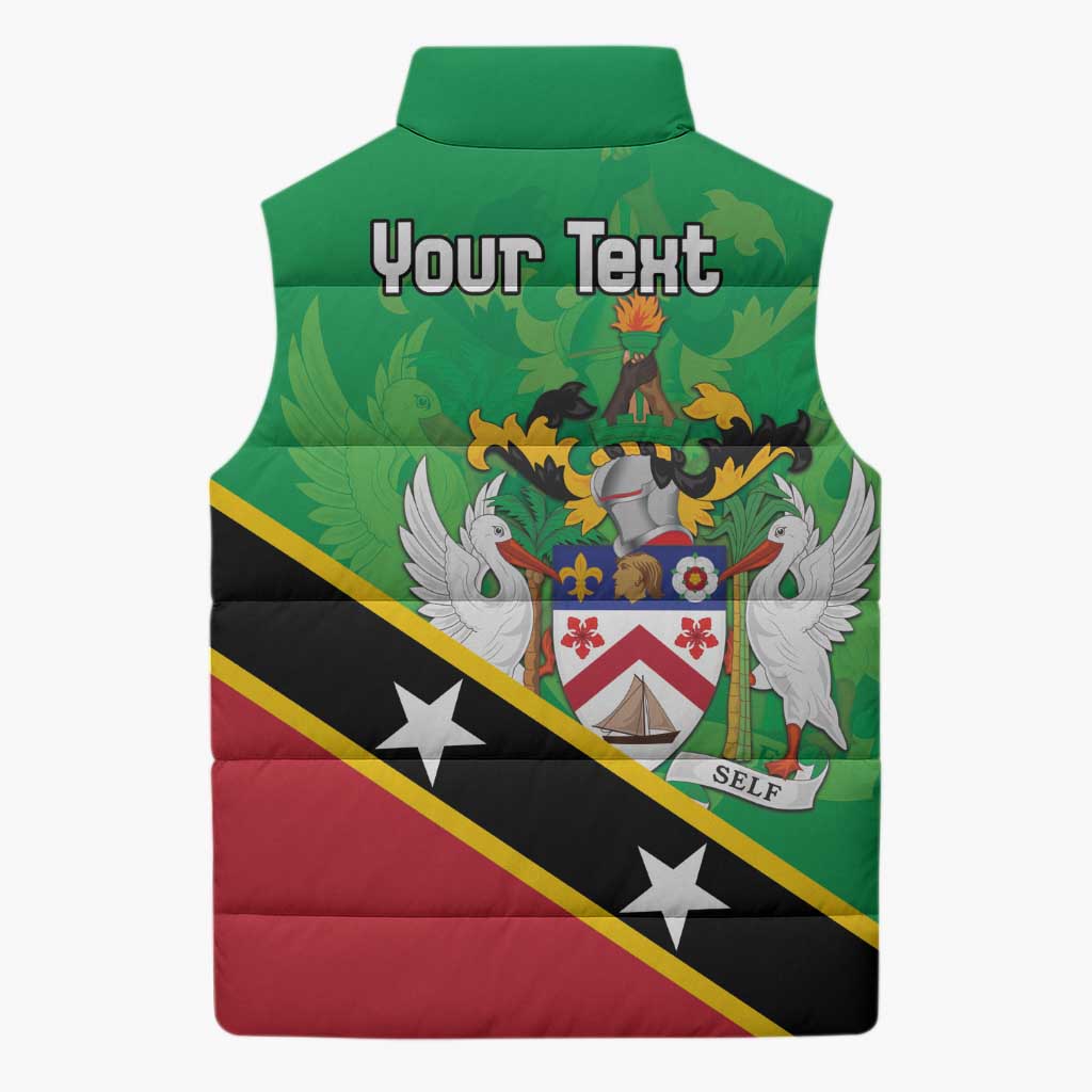 Personalized Saint Kitts And Nevis Sleeveless Puffer Jacket Country Above Self - Wonder Print Shop