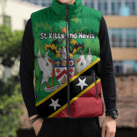 Personalized Saint Kitts And Nevis Sleeveless Puffer Jacket Country Above Self - Wonder Print Shop