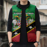 Personalized Saint Kitts And Nevis Sleeveless Puffer Jacket Country Above Self - Wonder Print Shop