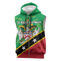 Personalized Saint Kitts And Nevis Sleeveless Zip Hoodie Country Above Self - Wonder Print Shop