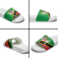 Personalized Saint Kitts And Nevis Slide Sandals Country Above Self - Wonder Print Shop
