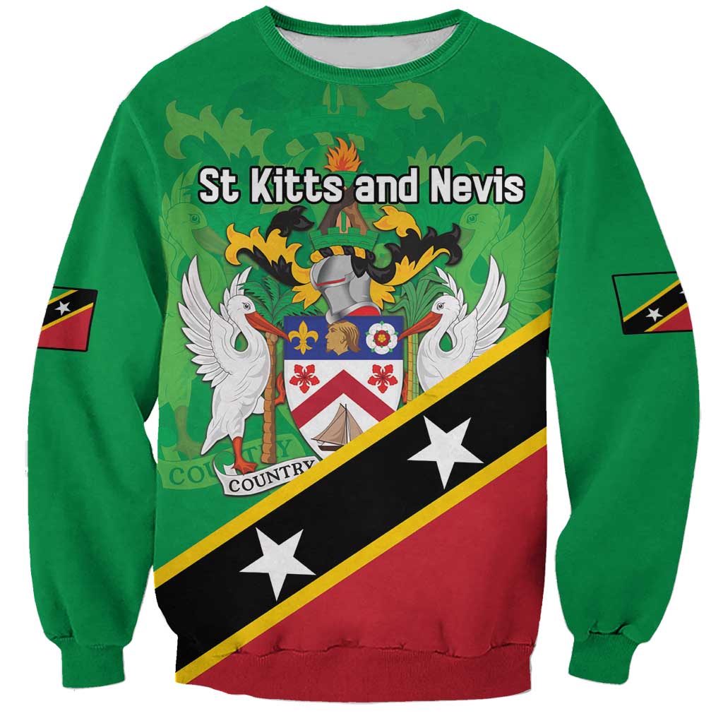 Personalized Saint Kitts And Nevis Sweatshirt Country Above Self - Wonder Print Shop