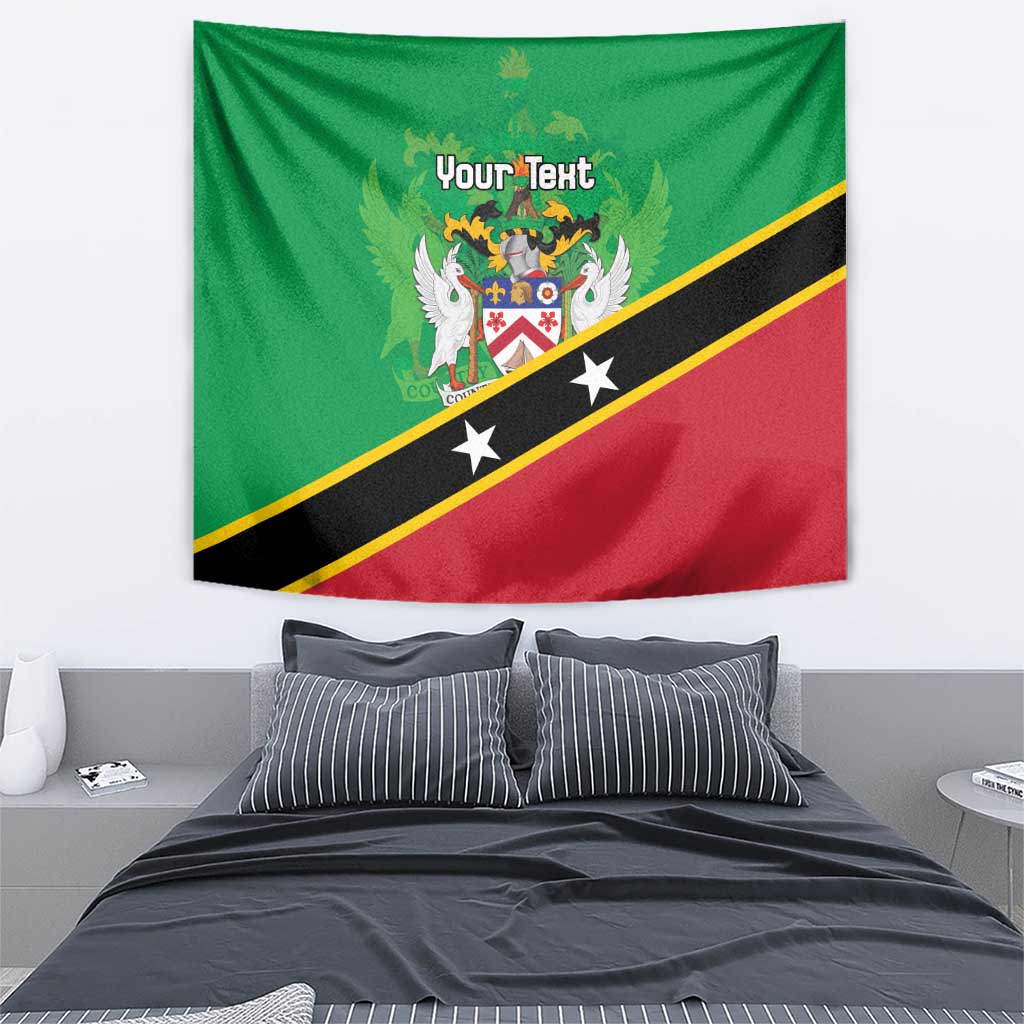 Personalized Saint Kitts And Nevis Tapestry Country Above Self - Wonder Print Shop