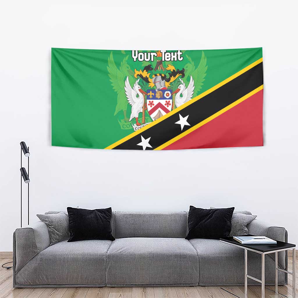 Personalized Saint Kitts And Nevis Tapestry Country Above Self - Wonder Print Shop