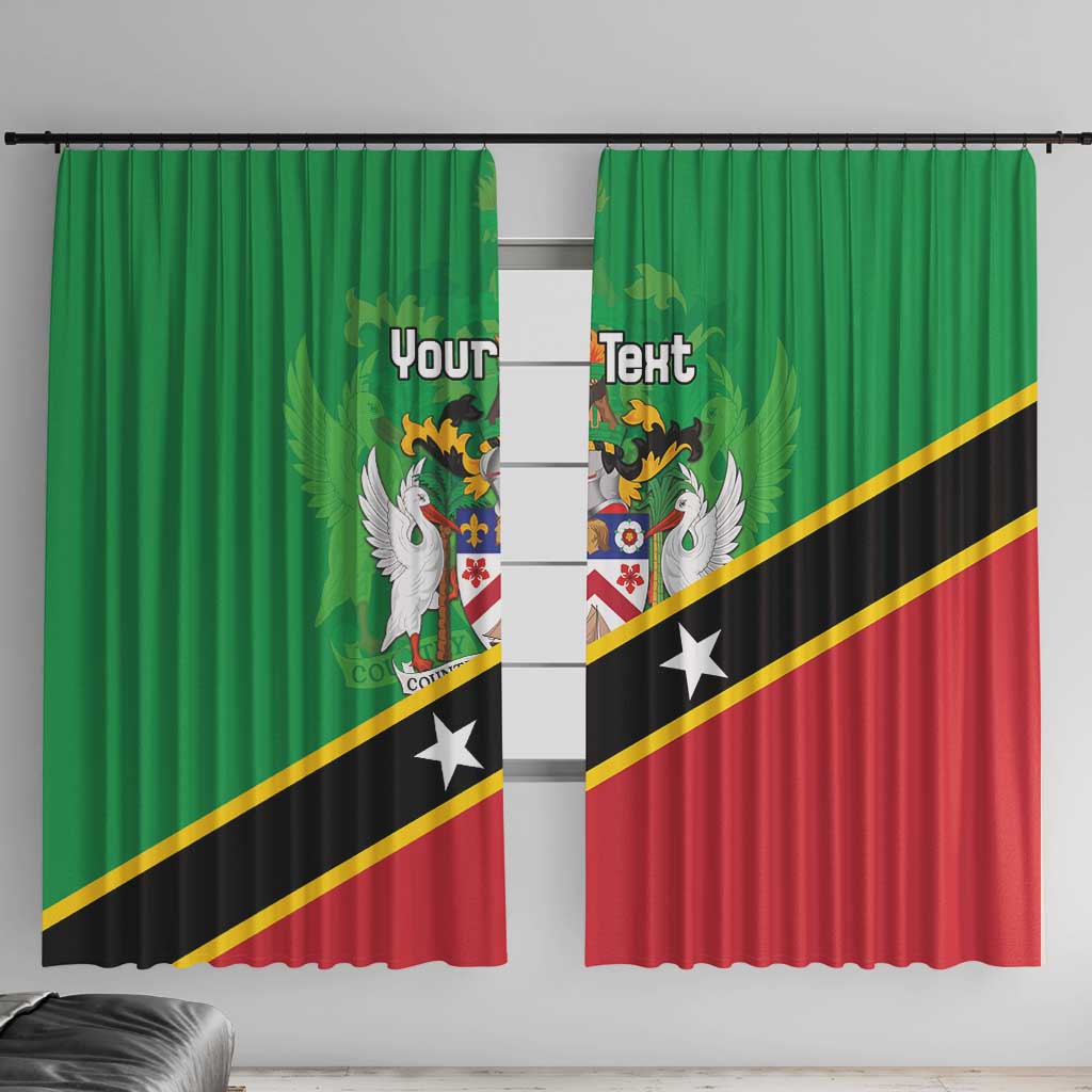Personalized Saint Kitts And Nevis Window Curtain Country Above Self - Wonder Print Shop
