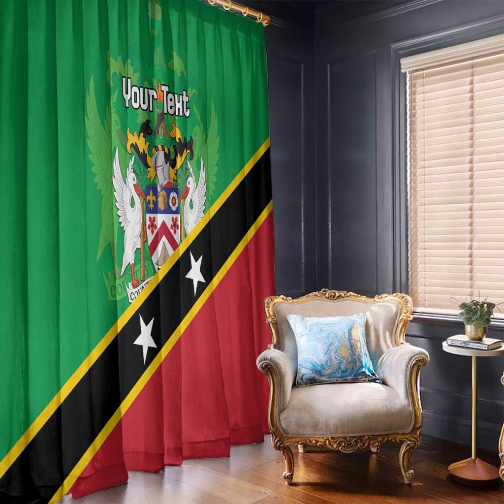 Personalized Saint Kitts And Nevis Window Curtain Country Above Self - Wonder Print Shop