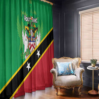Personalized Saint Kitts And Nevis Window Curtain Country Above Self - Wonder Print Shop