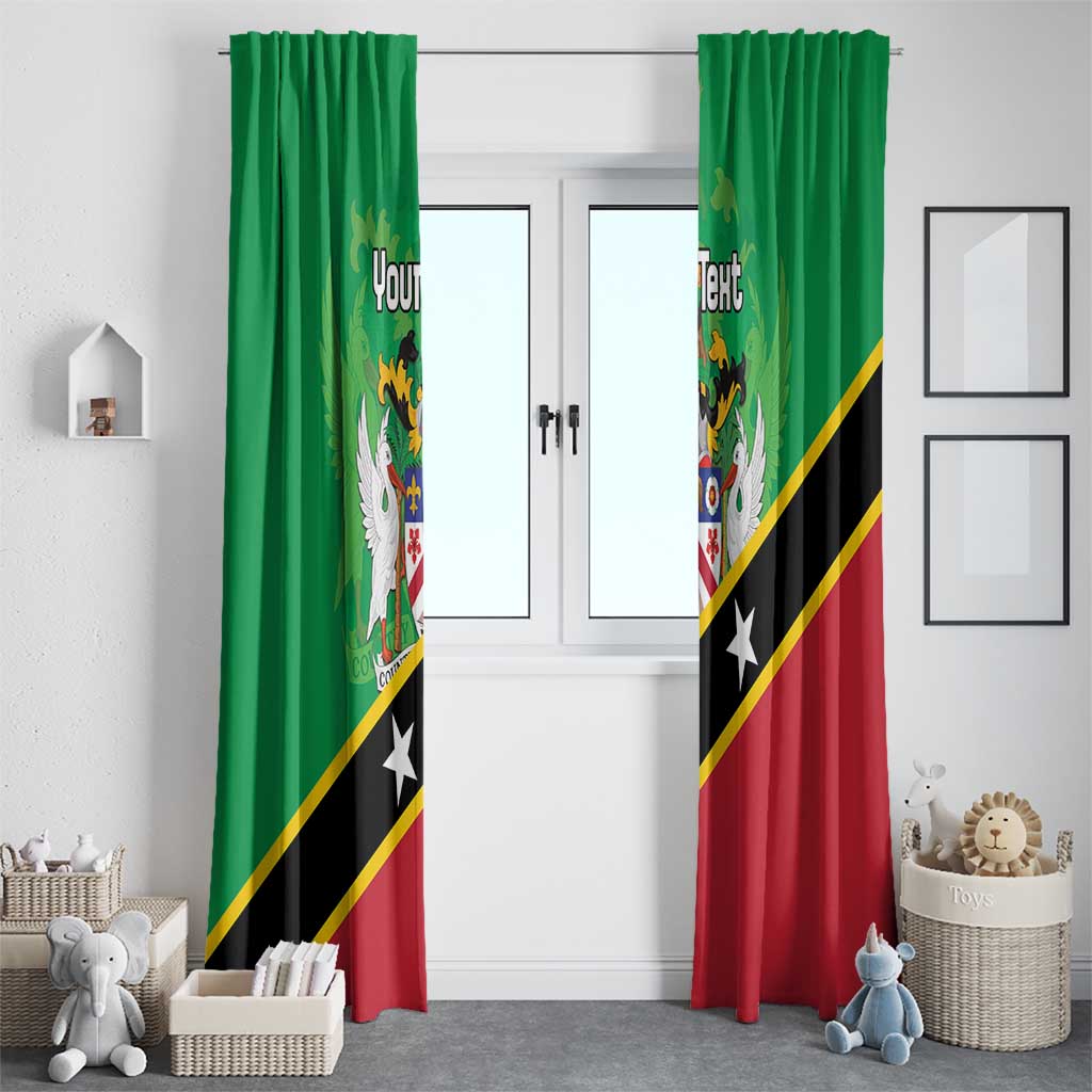 Personalized Saint Kitts And Nevis Window Curtain Country Above Self - Wonder Print Shop