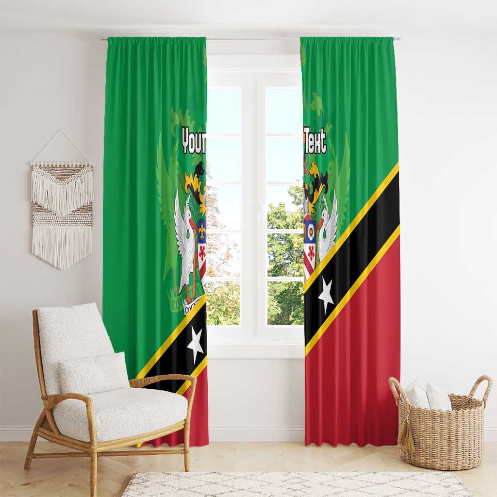 Personalized Saint Kitts And Nevis Window Curtain Country Above Self - Wonder Print Shop