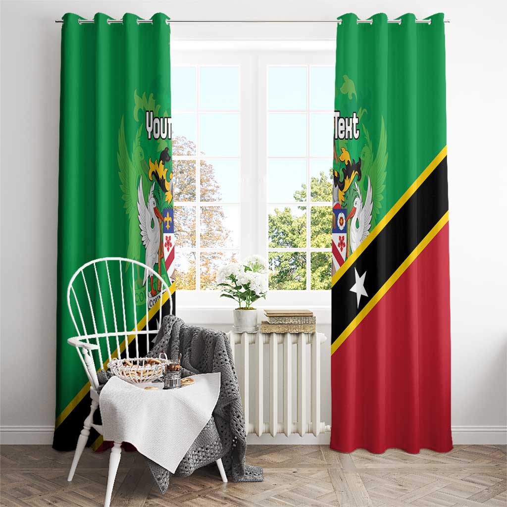 Personalized Saint Kitts And Nevis Window Curtain Country Above Self - Wonder Print Shop