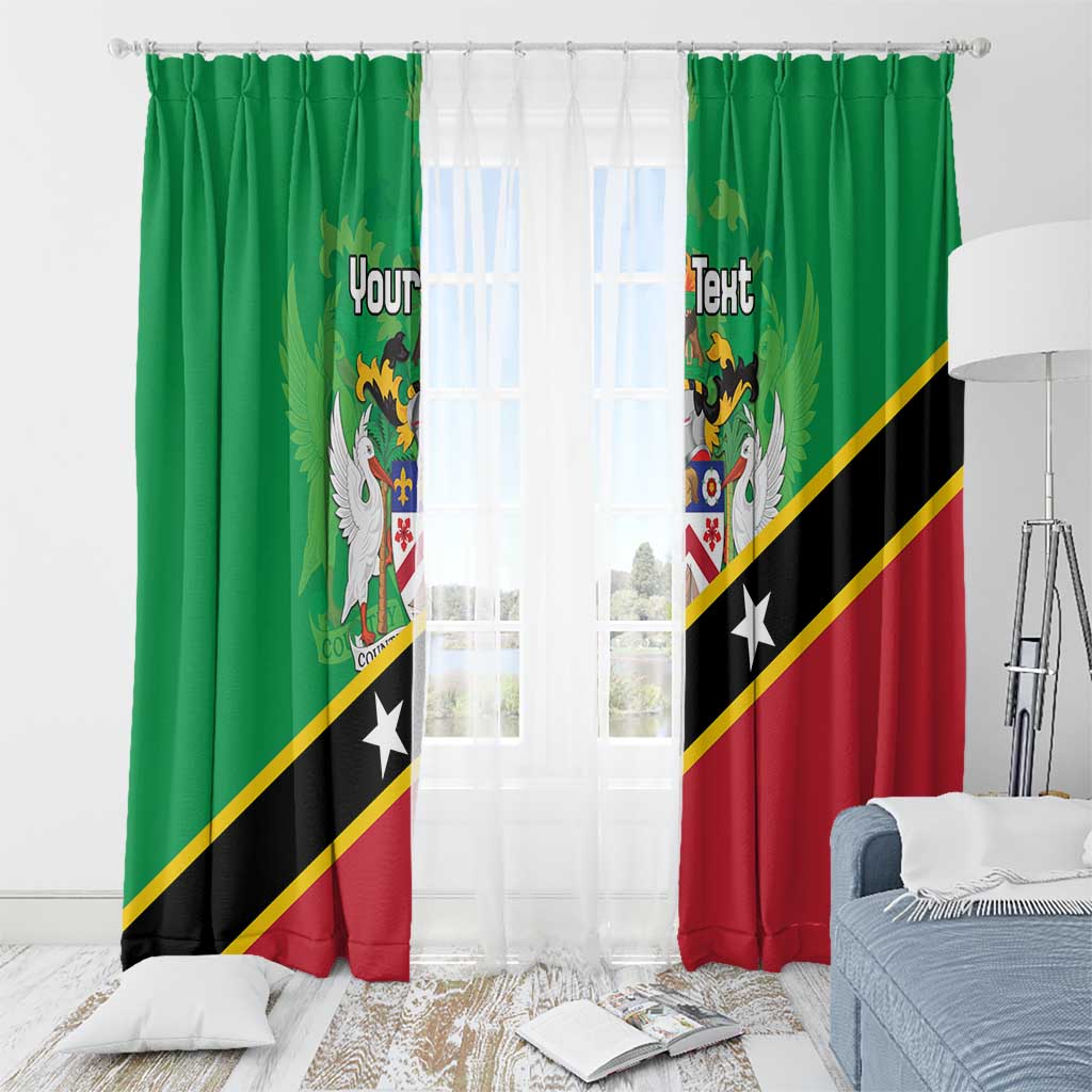 Personalized Saint Kitts And Nevis Window Curtain Country Above Self - Wonder Print Shop