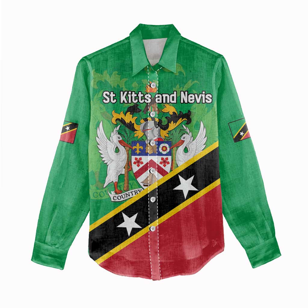 Personalized Saint Kitts And Nevis Women Casual Shirt Country Above Self - Wonder Print Shop