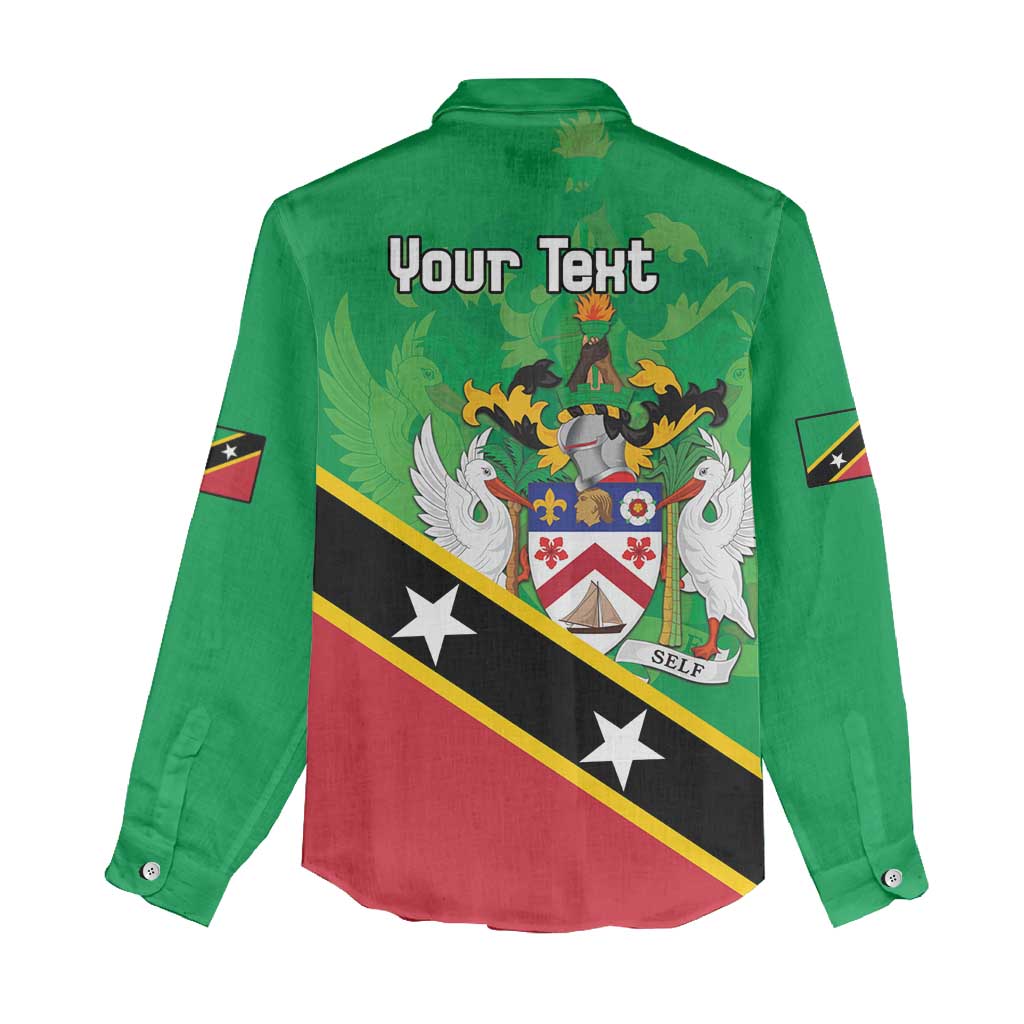 Personalized Saint Kitts And Nevis Women Casual Shirt Country Above Self - Wonder Print Shop