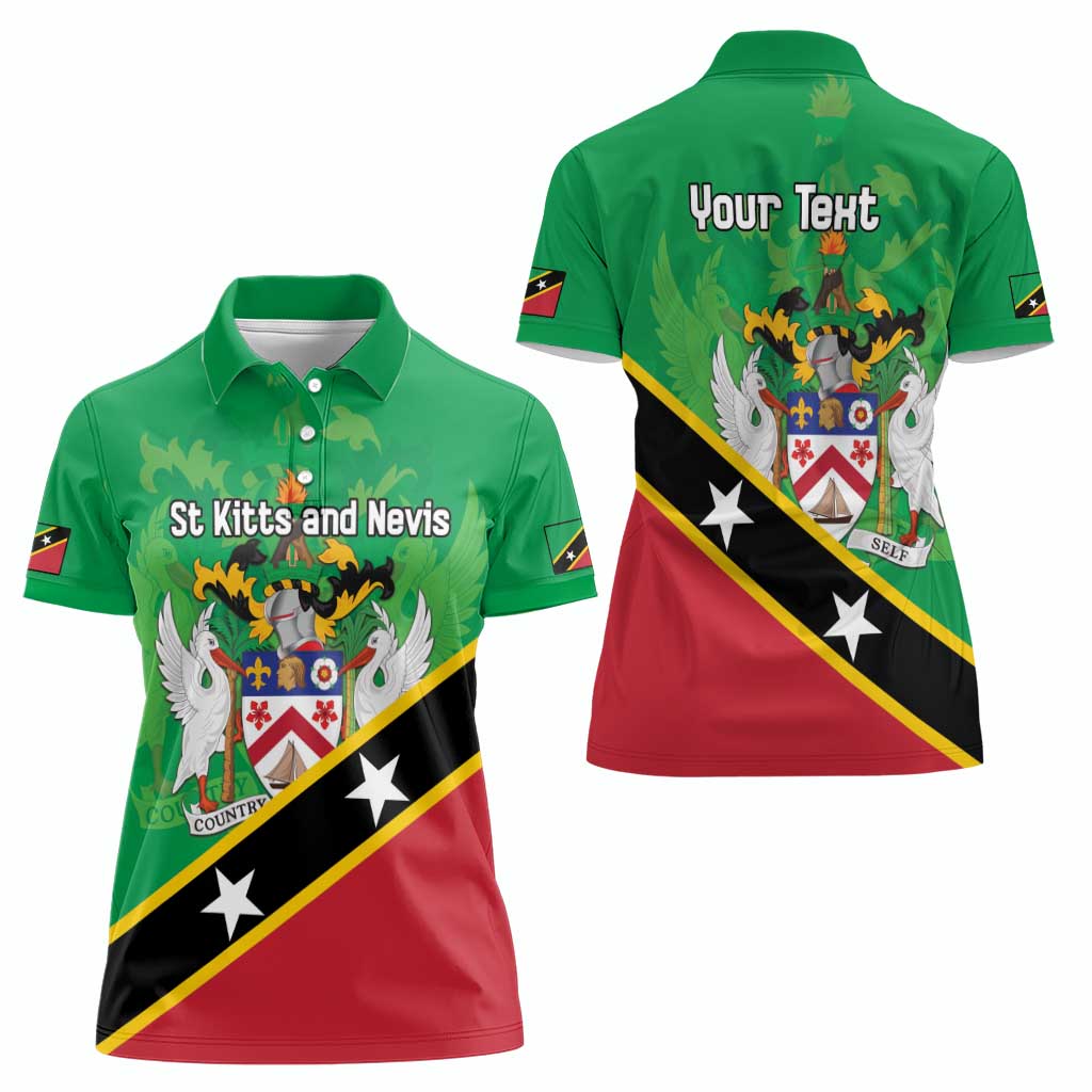 Personalized Saint Kitts And Nevis Women Polo Shirt Country Above Self - Wonder Print Shop