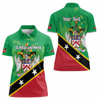 Personalized Saint Kitts And Nevis Women Polo Shirt Country Above Self - Wonder Print Shop