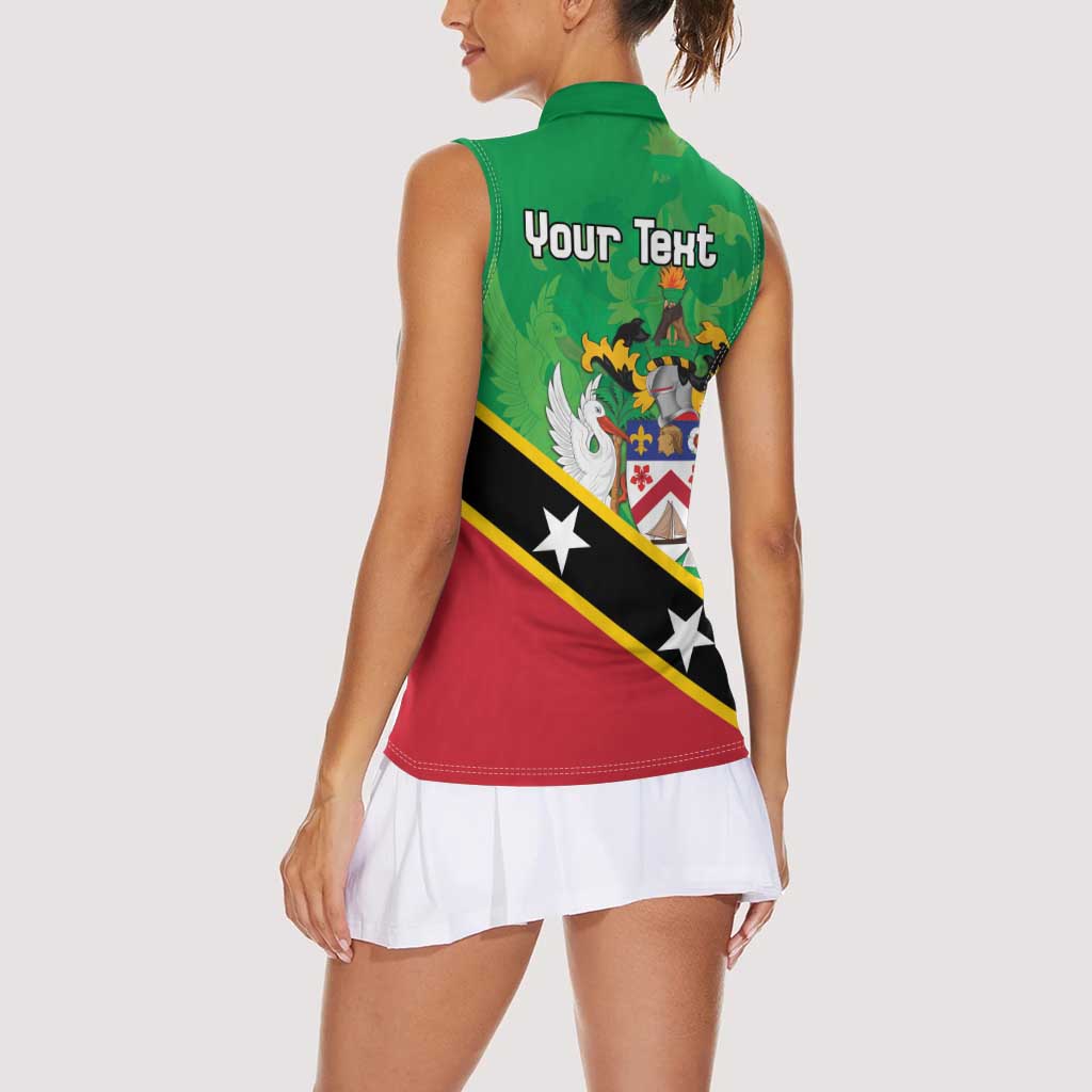 Personalized Saint Kitts And Nevis Women Sleeveless Polo Shirt Country Above Self - Wonder Print Shop