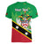Personalized Saint Kitts And Nevis Women V-Neck T-Shirt Country Above Self - Wonder Print Shop