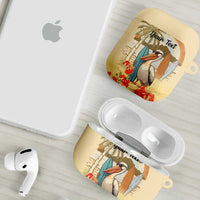 Personalized Saint Kitts And Nevis AirPods Case Brown Pelican Beach Vibe - Wonder Print Shop