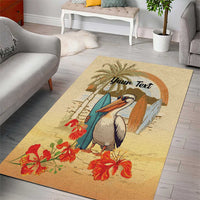 Personalized Saint Kitts And Nevis Area Rug Brown Pelican Beach Vibe - Wonder Print Shop