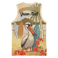 Personalized Saint Kitts And Nevis Basketball Jersey Brown Pelican Beach Vibe - Wonder Print Shop