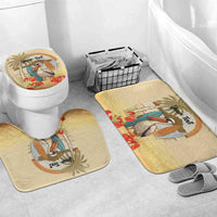Personalized Saint Kitts And Nevis Bathroom Set Brown Pelican Beach Vibe - Wonder Print Shop