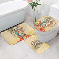 Personalized Saint Kitts And Nevis Bathroom Set Brown Pelican Beach Vibe - Wonder Print Shop
