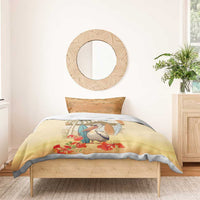 Personalized Saint Kitts And Nevis Bedding Set Brown Pelican Beach Vibe - Wonder Print Shop