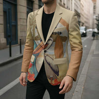 Personalized Saint Kitts And Nevis Blazer Brown Pelican Beach Vibe - Wonder Print Shop