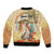 Personalized Saint Kitts And Nevis Bomber Jacket Brown Pelican Beach Vibe - Wonder Print Shop