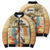 Personalized Saint Kitts And Nevis Bomber Puffer Jacket Brown Pelican Beach Vibe - Wonder Print Shop