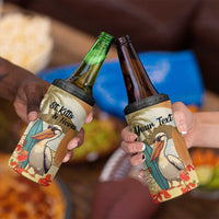 Personalized Saint Kitts And Nevis 4 in 1 Can Cooler Tumbler Brown Pelican Beach Vibe - Wonder Print Shop