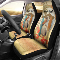 Personalized Saint Kitts And Nevis Car Seat Cover Brown Pelican Beach Vibe - Wonder Print Shop