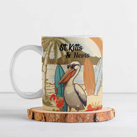 Personalized Saint Kitts And Nevis Ceramic Mug Brown Pelican Beach Vibe - Wonder Print Shop